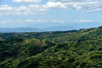 Fototapeta na wymiar skyline view around Tagaytay city Hightland at the day, Philippines