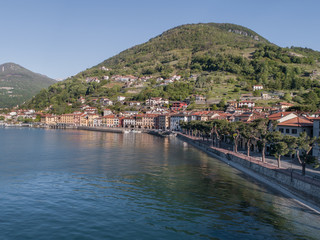 Fototapeta na wymiar Holidays on Como lake, little village of Domaso.