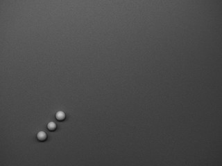 styrofoam balls on pvc sheet background, black and white style