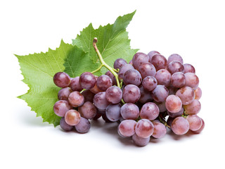 Grapes on white background 