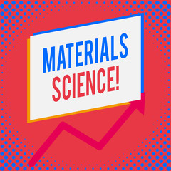 Word writing text Materials Science. Business photo showcasing interdisciplinary field involving the properties of matter