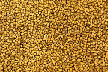 Pattern of yellow colored polymers 