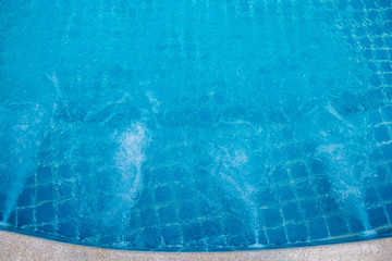 Water sprayed out in the swimming pool makes it more than a gentle movement.