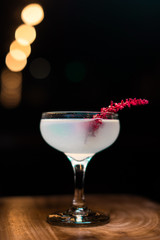 Cocktail with decoration on top
