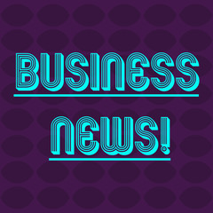 Text sign showing Business News. Business photo text information reported in a newspaper or news magazine Oval Geometric Shape in Rows and Columns in Violet Monochrome Round Pattern