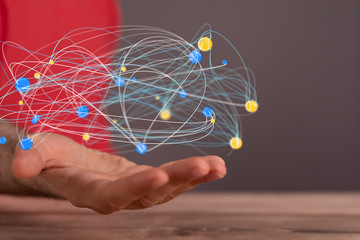 connection concept 3d networking tech