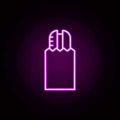 food, sandwich neon icon. Elements of food and drink set. Simple icon for websites, web design, mobile app, info graphics