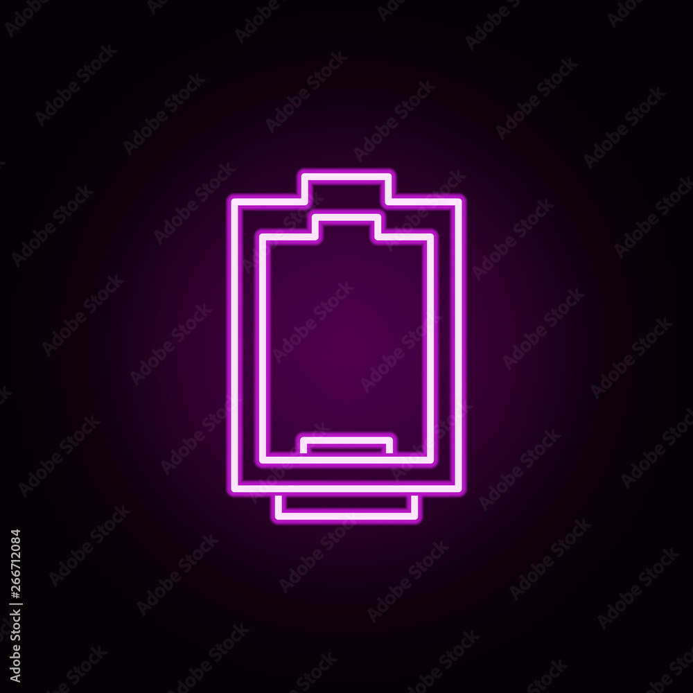 Poster ethernet neon icon. elements of television set. simple icon for websites, web design, mobile app, in