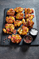 Crash Hot new Potatoes on a slate plate