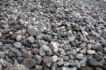A rocky beach on the north coast of Madeira. Portugal