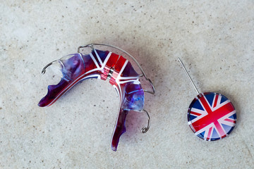 Removable orthodontic appliance, orthodontic plate with a special key for the lower jaw. Children...