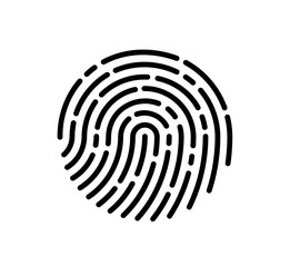 Fingerprint. Vector icon.