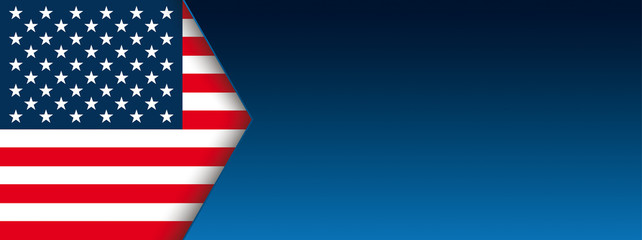 Fototapeta premium Header Arrow USA Flag