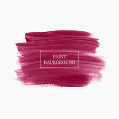 Logo brush painted watercolor background. Abstract brush paint texture design acrylic stroke vector illustration.