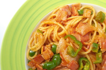 スパゲッティナポリタン - Spaghetti Napolitana with tomato sauce