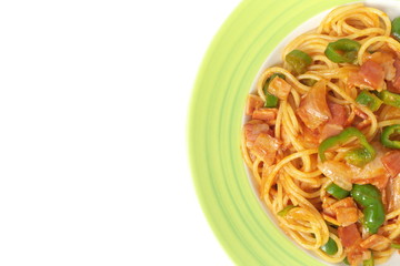 スパゲッティナポリタン - Spaghetti Napolitana with tomato sauce