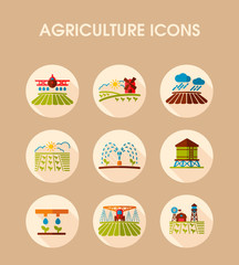 Farm Field icon. Agriculture sign