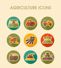 Farm Field icon. Agriculture transport sign
