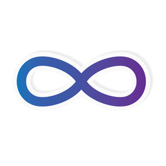 infinity symbol icon- vector illustration