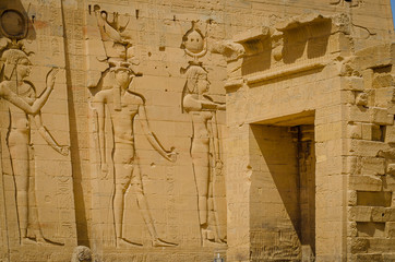 Egypt. Temple of Philae, temple of Isis. Nile