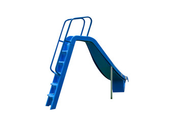 Blue slider with stairs plastic of child