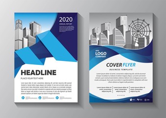 Brochure design, cover modern layout, annual report, poster, flyer in A4 with colorful triangles, geometric shapes for tech, science, market with light background