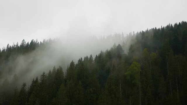 The mountains are steaming