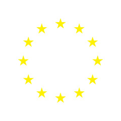 Stars of European union isolated on white background