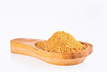 Panela or sugar cane candy - Saccharum officinarum. Text space