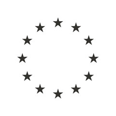 Obraz premium European Union icon. Vector simple illustration of European Union icon isolated on white background