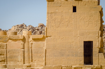 Egypt. Temple of Philae, temple of Isis. Nile