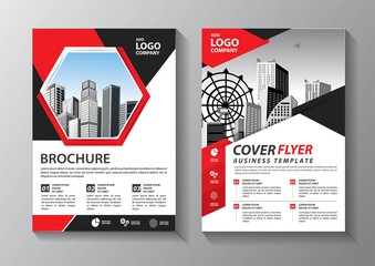 Brochure design, cover modern layout, annual report, poster, flyer in A4 with colorful triangles, geometric shapes for tech, science, market with light background