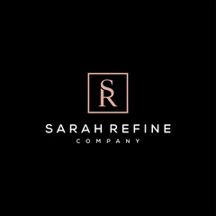 SR monogram vector logo design