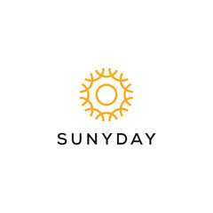 sun solar energy vector logo design