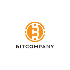 Obraz premium bitcoin vector logo design