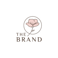 beauty flower vector logo design