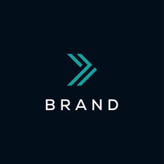 Obraz premium arrow abstract technology logo design