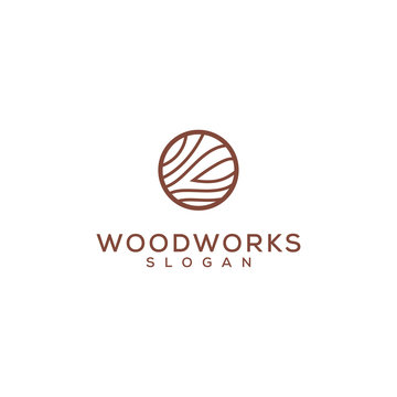 wood work vector logo design