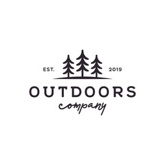 outdoor tree vector logo design