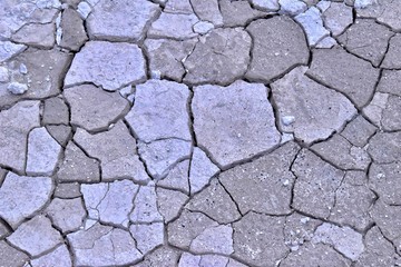 natural abstract background texture of dried cracked bright limestone soil in turkey