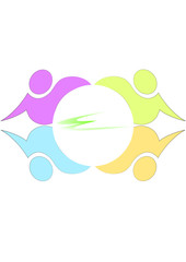 template vettoriale logo comunità