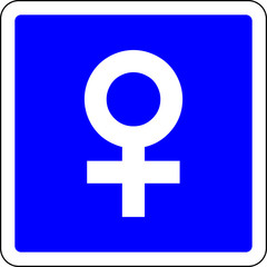 Obraz premium Female allowed sign