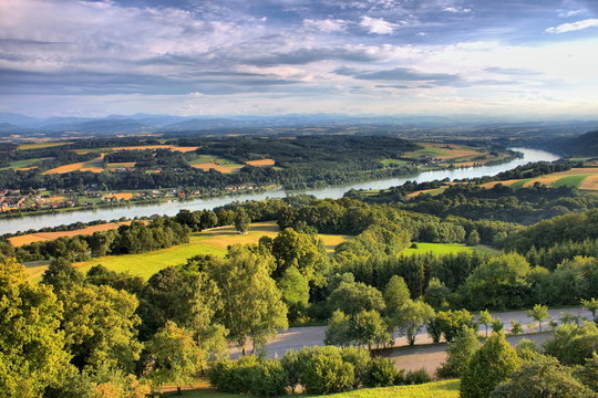 Panorama of Danube River Valley, Austria
