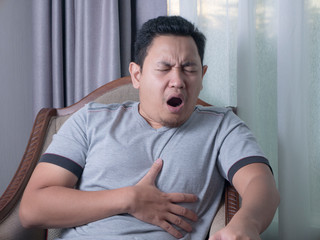 Young Man Having Chest Pain