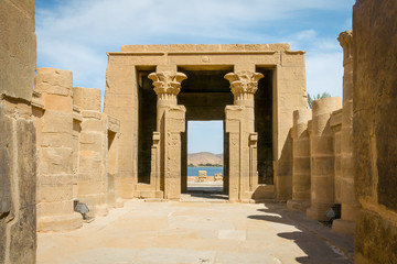 Fototapeta na wymiar Egypt. Temple of Philae, temple of Isis.