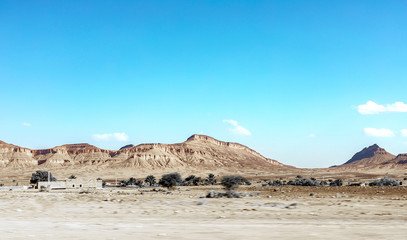 Beautiful mountain scenery. Endless roads from Urzazad to Merzouga to Morocco.