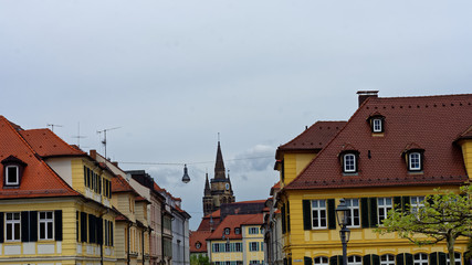 Fototapeta na wymiar beautiful architecture of the city of Ansbach