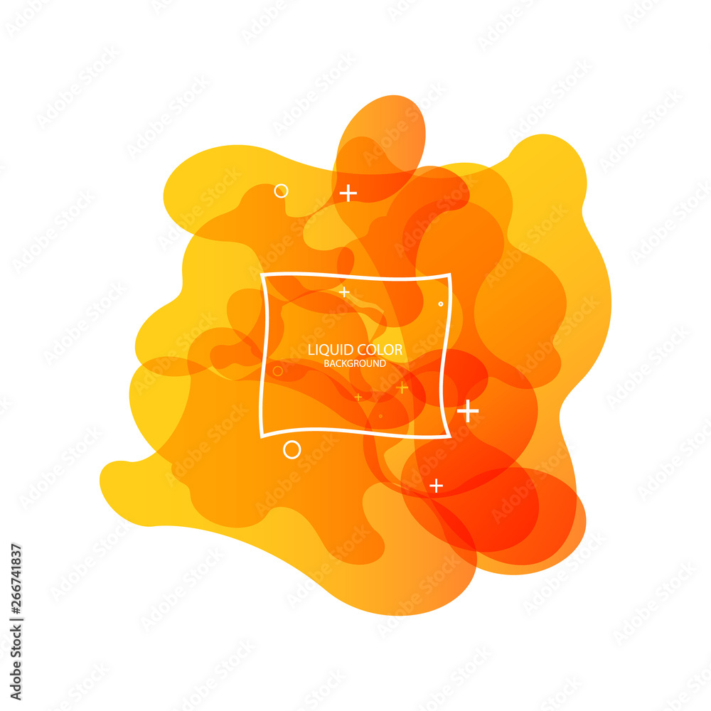 Poster abstract form of fluid. liquid design. liquid dynamic background for web sites, landing page or busi