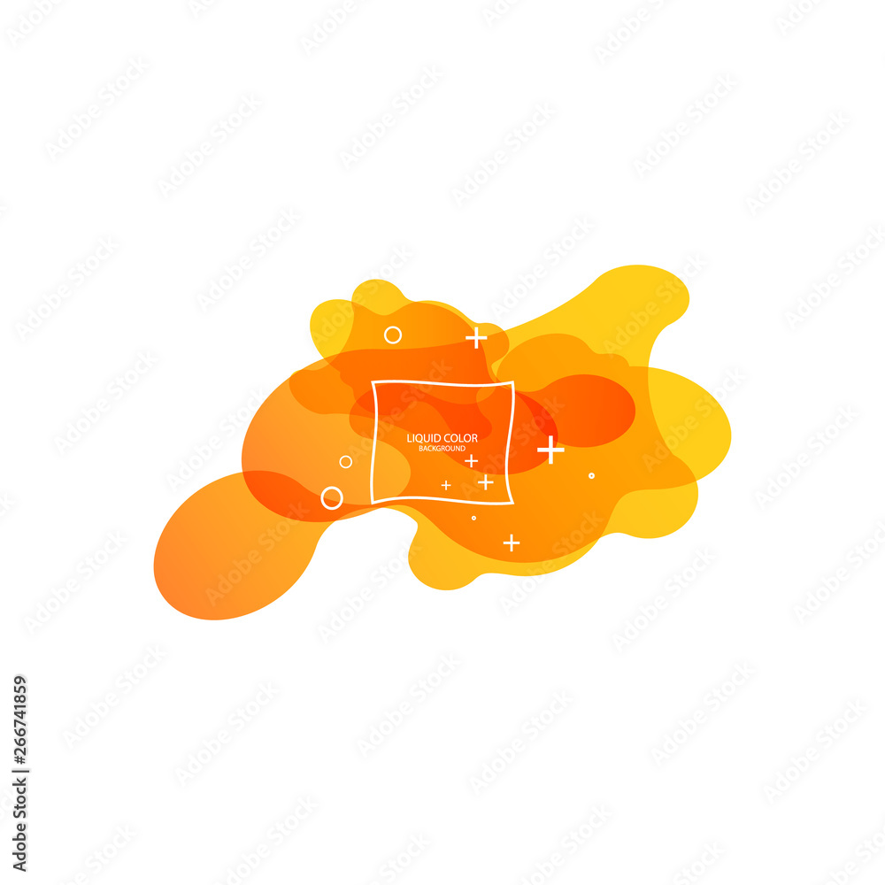 Poster abstract form of fluid. liquid design. liquid dynamic background for web sites, landing page or busi