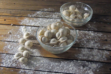 homemade dumplings, closeup